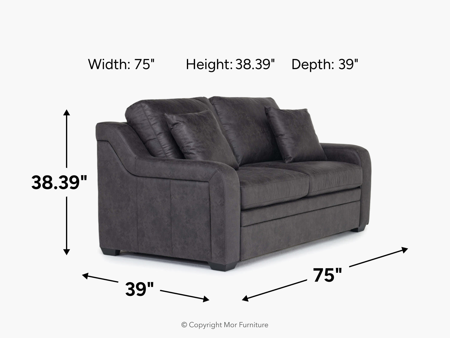 449215466:Regalla Full Sleeper Loveseat, 