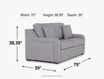 610587387:Regalla Full Sleeper Loveseat, 