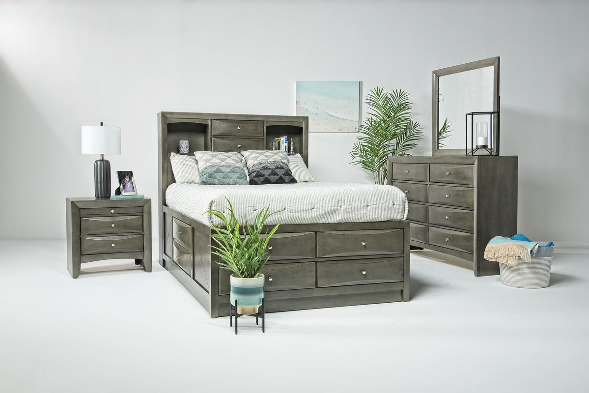 REMIQ4PC0:Remi Bookcase Bed & Dresser & , Styled