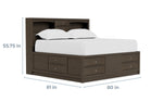 600023098:Remi Bookcase Bed & Dresser & , 