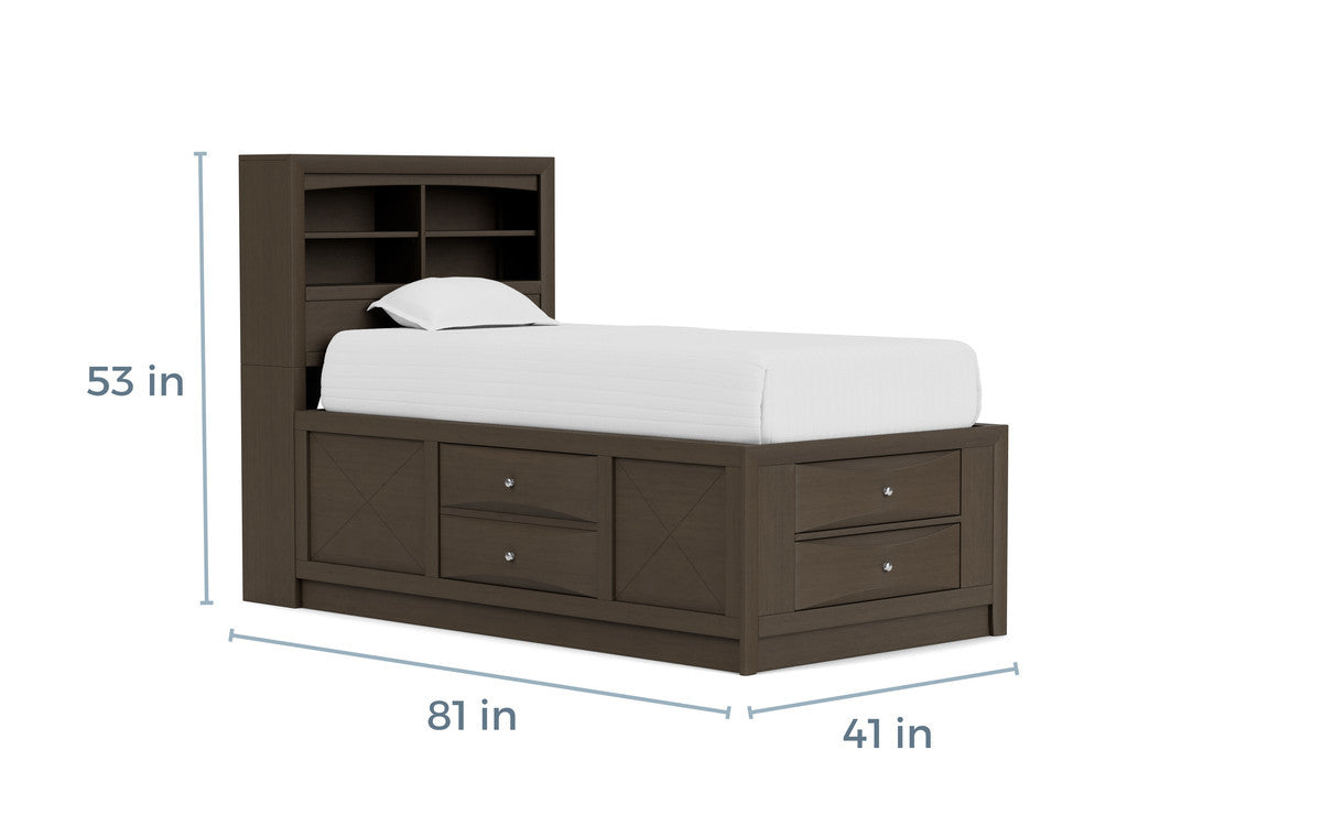 150457139:Remi Bookcase Bed, 