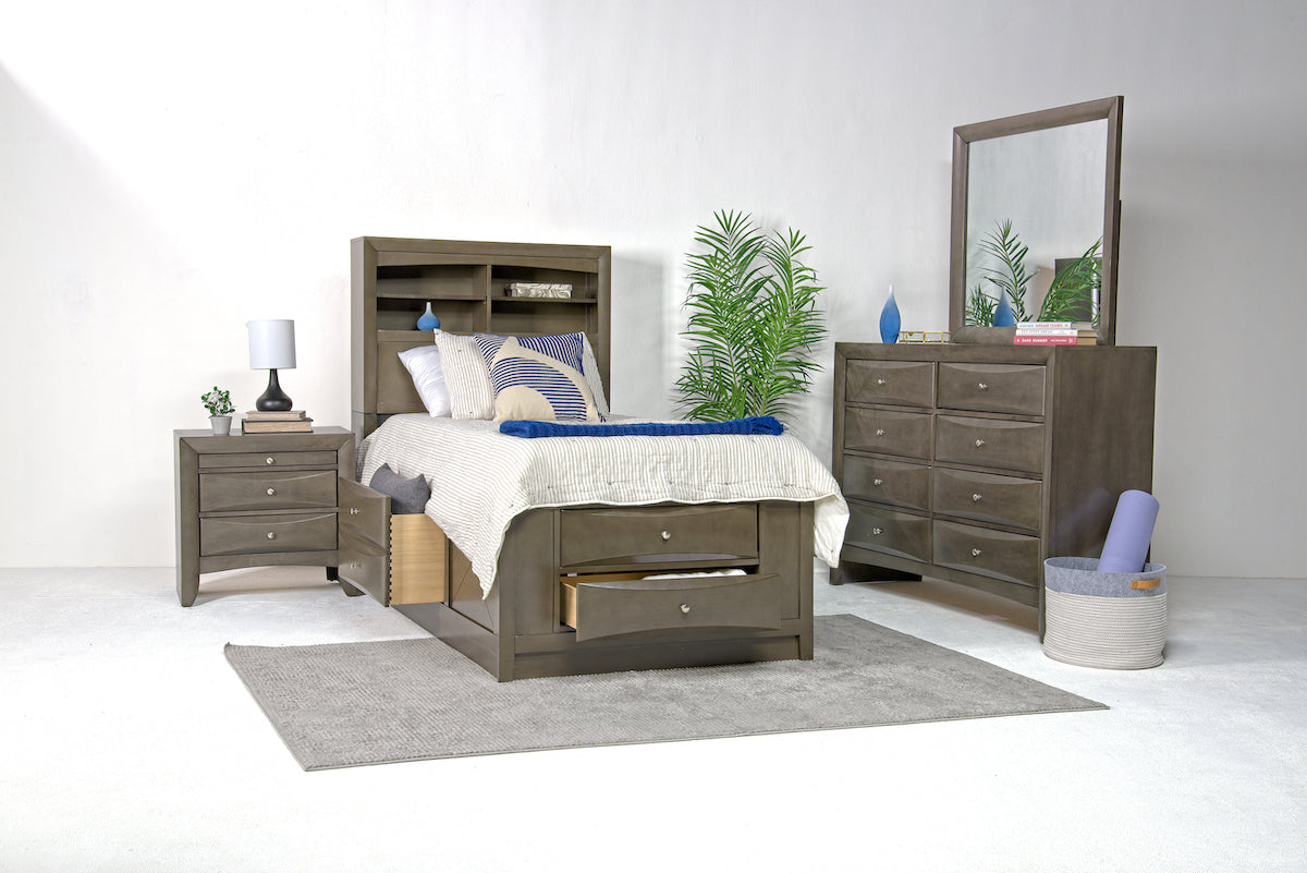 REMITW4PC:Remi Bookcase Bed & Dresser & , Styled