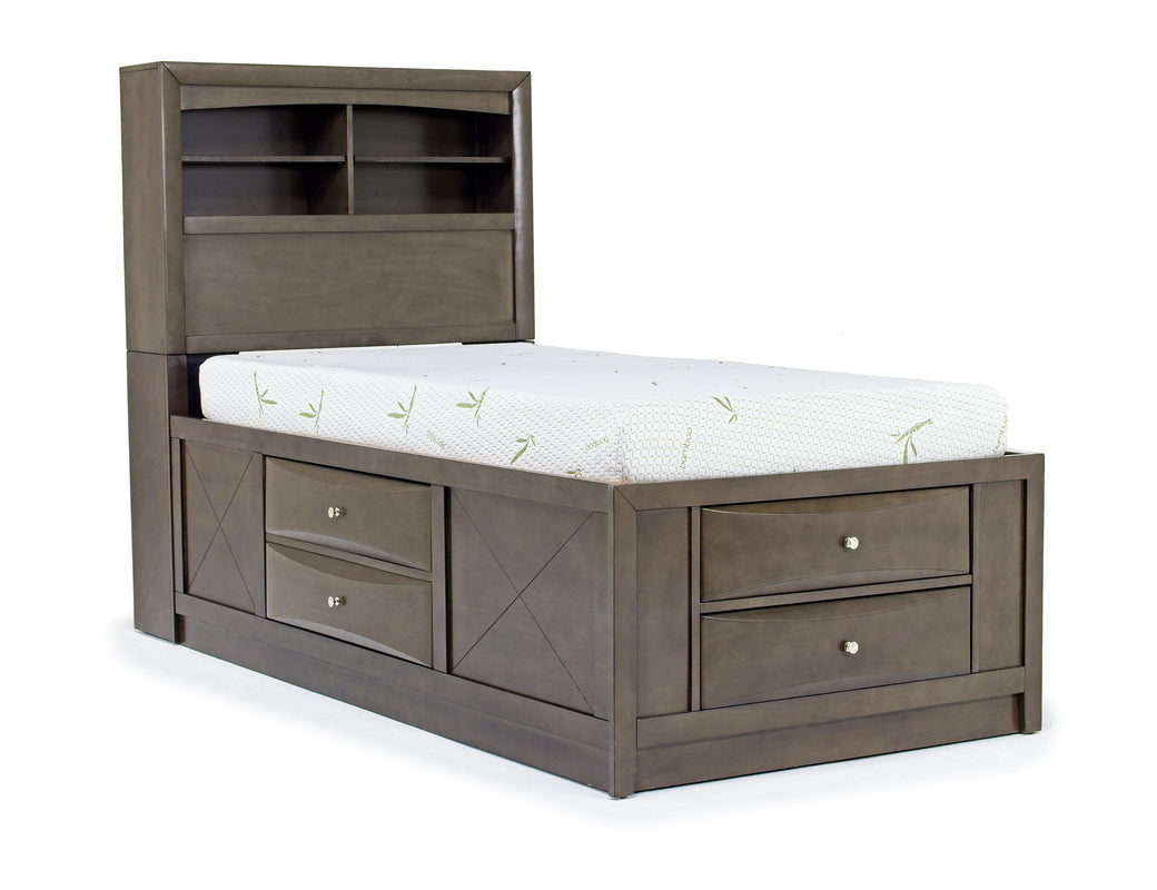 REMITW4PC:Remi Bookcase Bed & Dresser & , AngledAngle