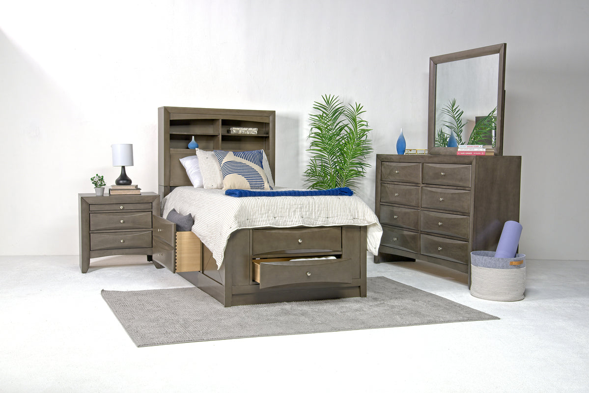 150457139:Remi Bookcase Bed, Styled