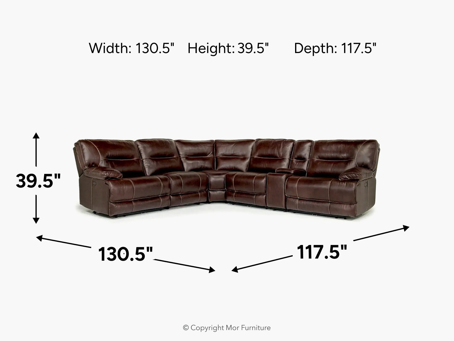 RETREAT09:Retreat 6 Piece Power Sectional, 