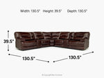 RETREAT7P:Retreat 7 Piece Reclining Sectional With Armless Recliner, 