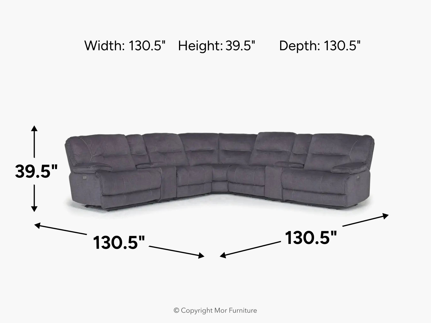 RETREAT7G:Retreat 7 Piece Sectional, 