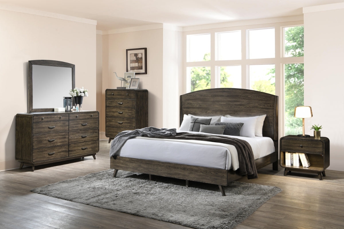 REXB00009:Rex Panel Bed & Dresser & Mirr, Styled
