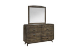 REXB00003:Rex Panel Bed & Dresser & Mirr, AngledAngle