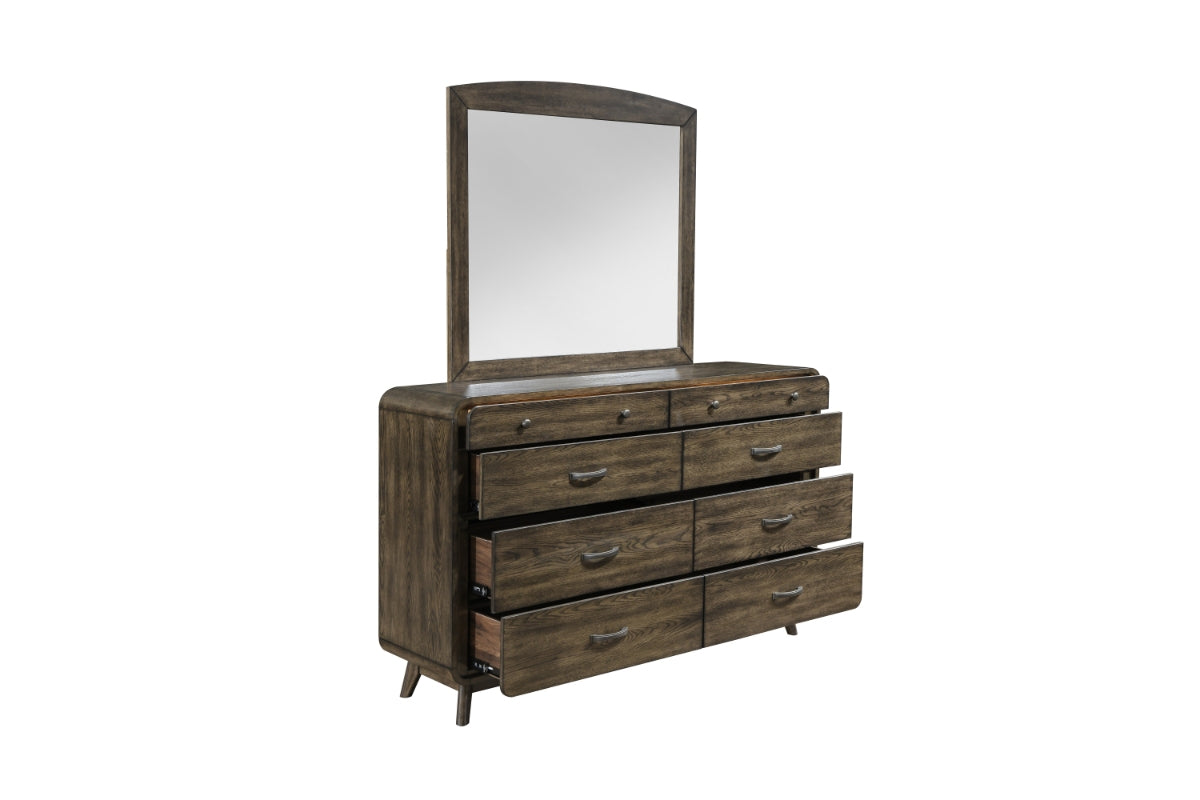 REXB00009:Rex Panel Bed & Dresser & Mirr, Open