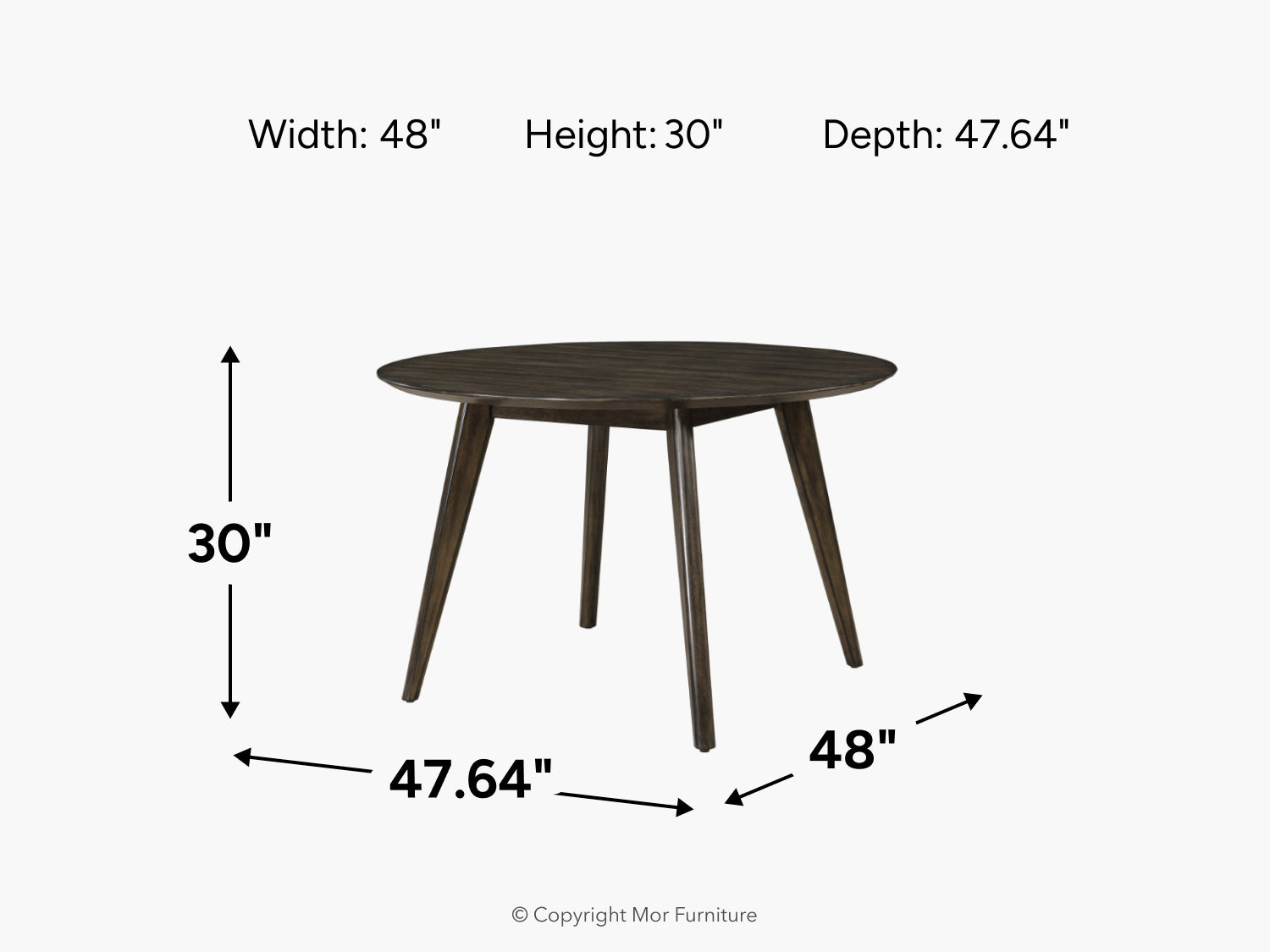 007291634:Rex Round Dining Table, 