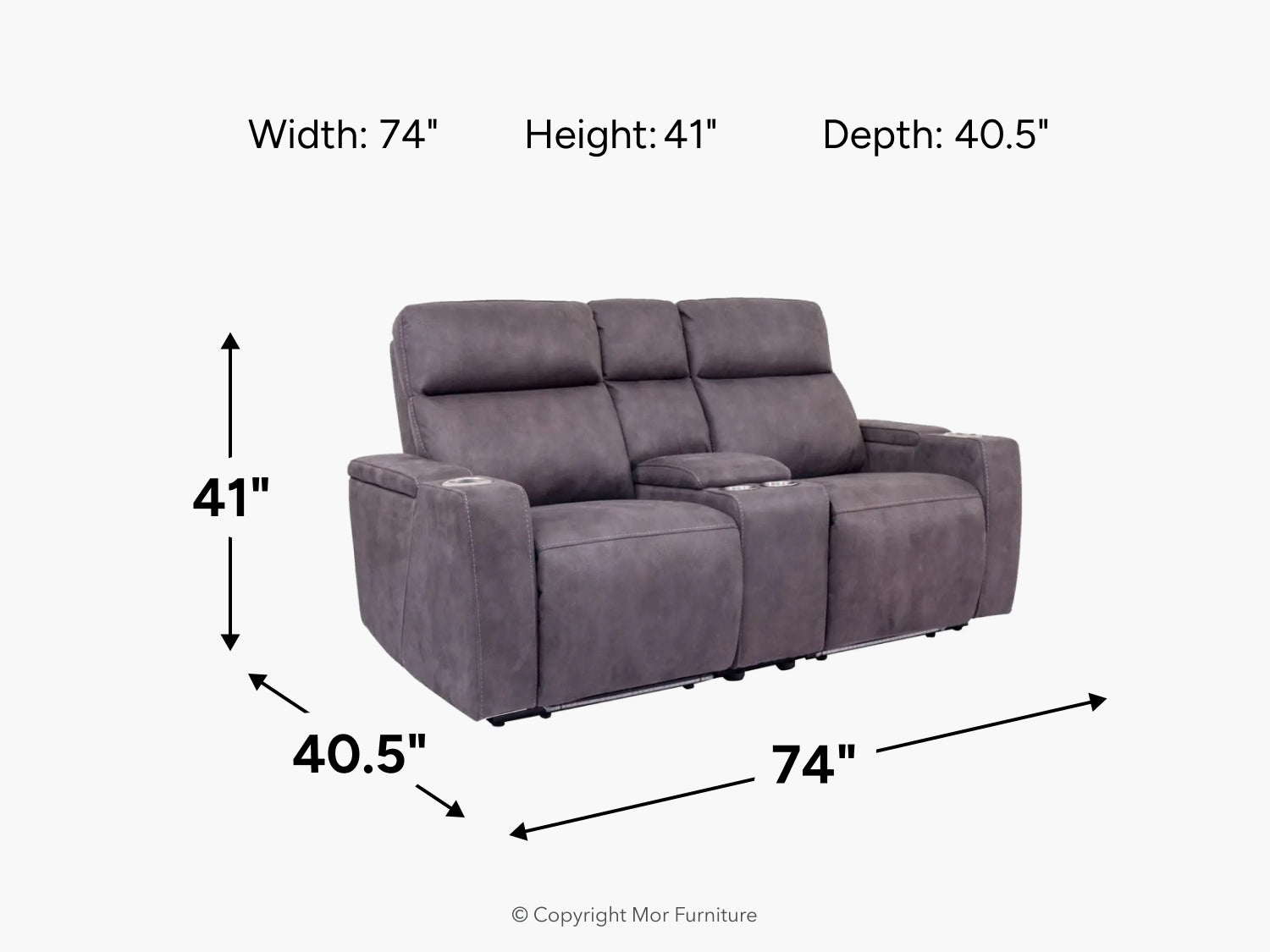 213839954:Rhys 2 Power Console Loveseat, 