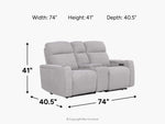 RHYS00020:Rhys 2 Power Console Loveseat, 