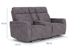 279217881:Rhys 2 Power Sofa & Console Lo, 