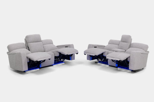 RHYS00021:Rhys 2 Power Sofa & Console Loveseat, ReclinedAngled