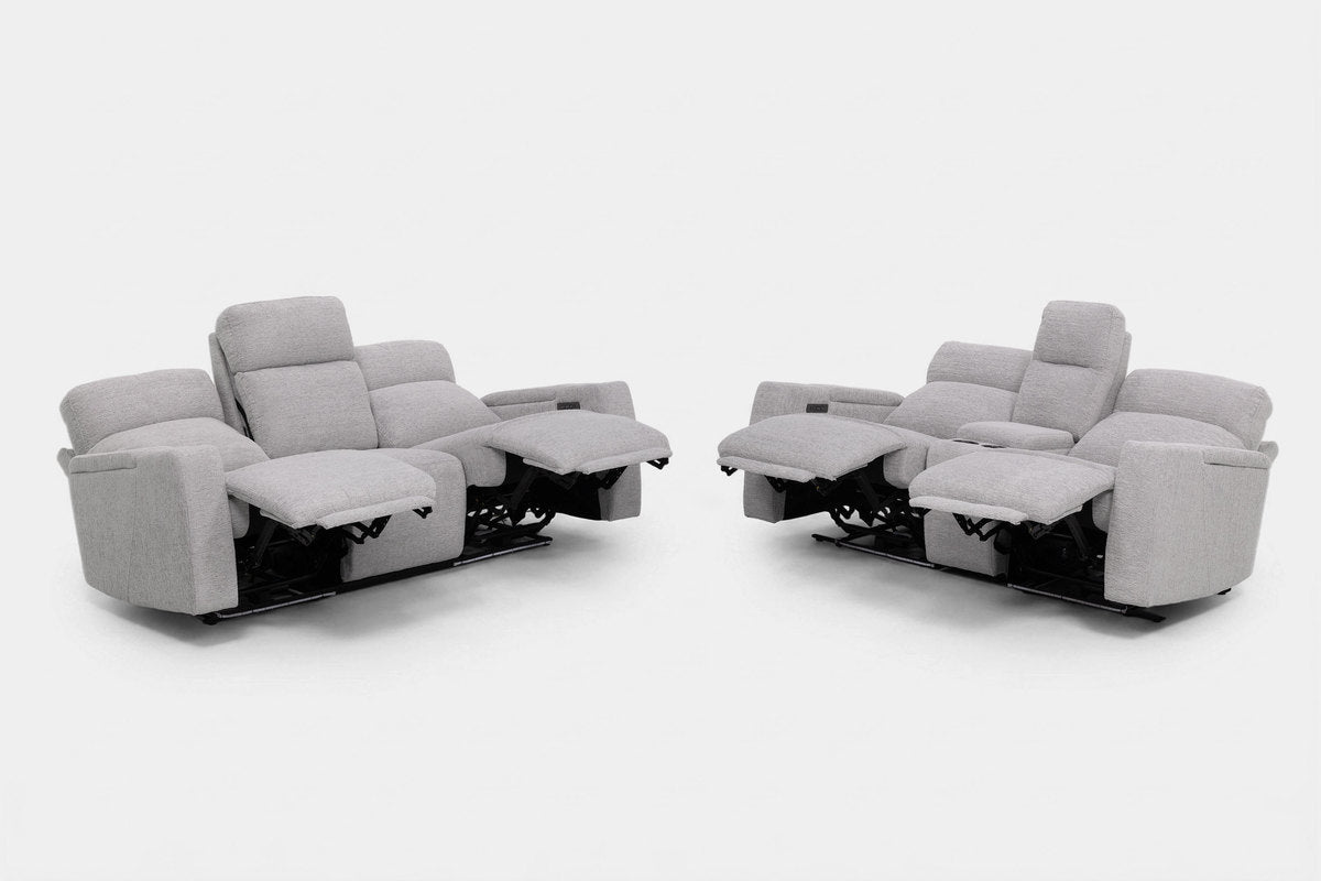 RHYS00021:Rhys 2 Power Sofa & Console Loveseat, ReclinedAngled