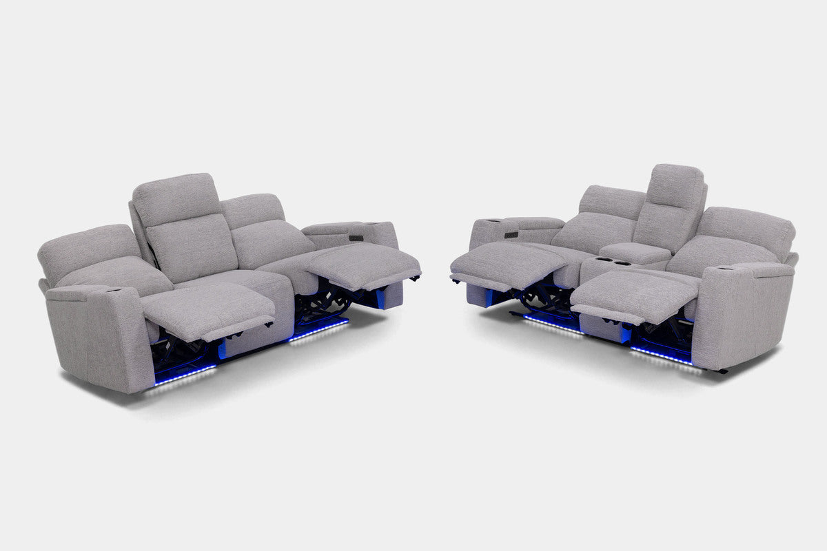 RHYS00021:Rhys 2 Power Sofa & Console Loveseat, ReclinedAngled