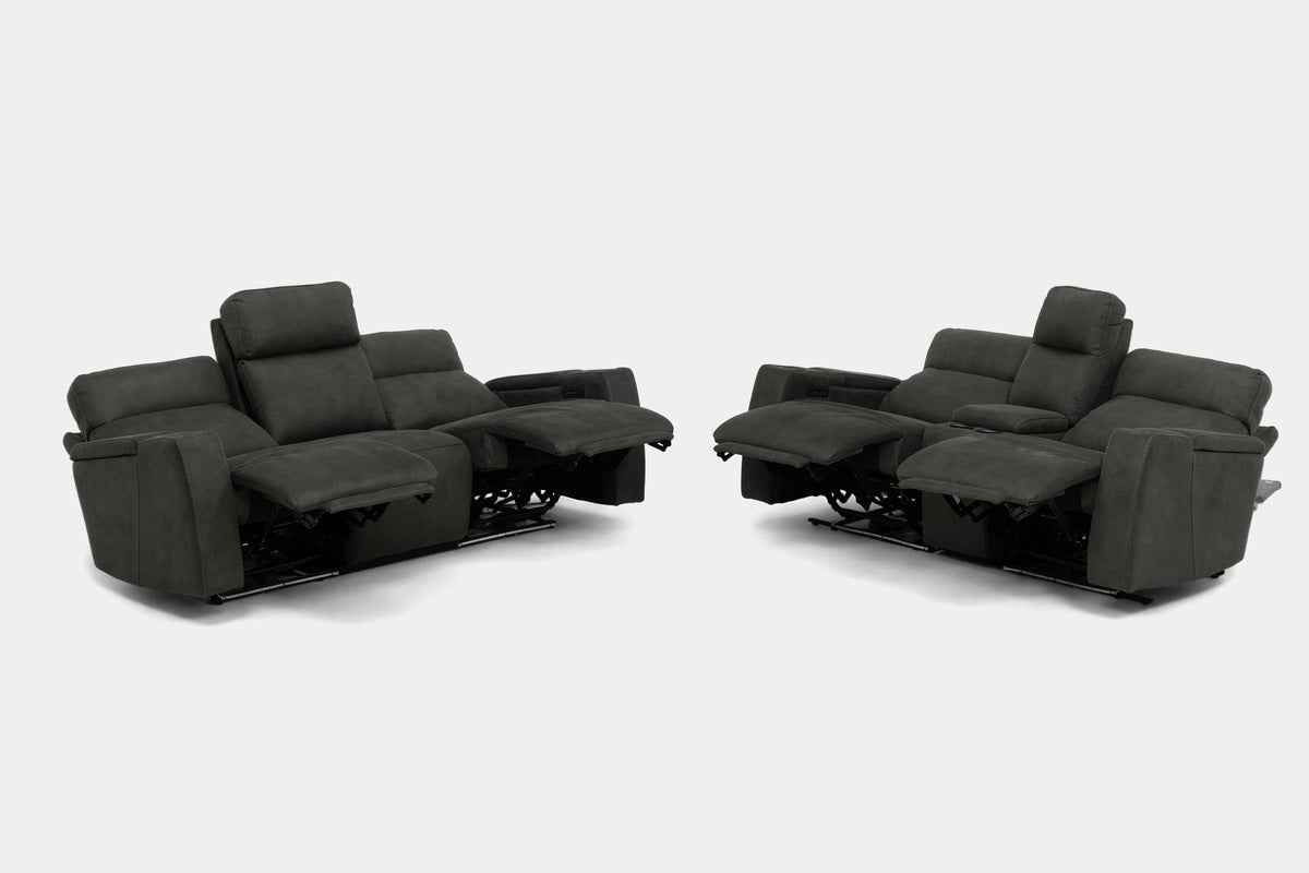RHYS00051:Rhys 2 Power Sofa & Console Loveseat, ReclinedAngled