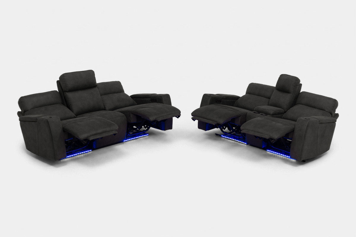 RHYS00051:Rhys 2 Power Sofa & Console Loveseat, ReclinedAngled