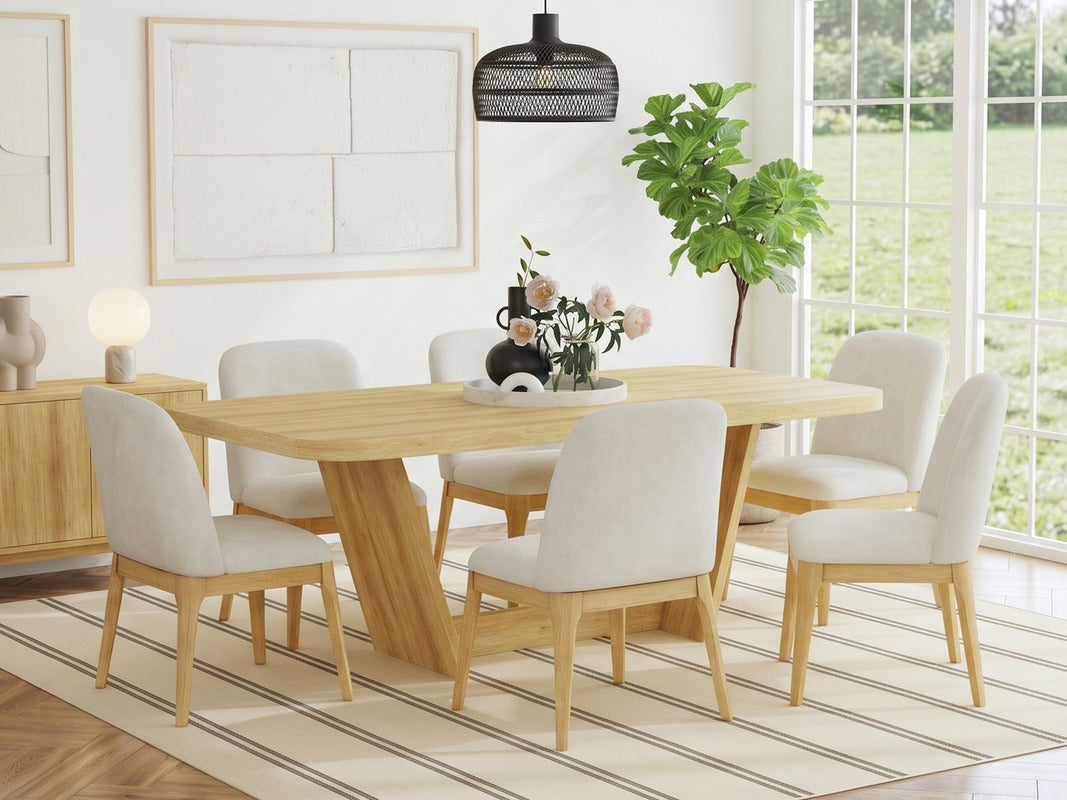 RIDGEMO03:Ridgemont Dining Table & 6 Cha, Side
