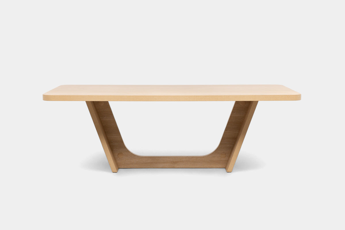 RIDGEMO03:Ridgemont Dining Table in Natural Front View