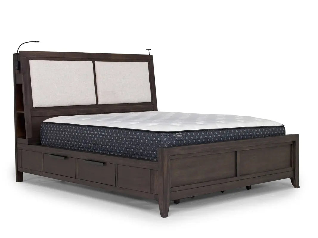 RILEYB013:Riley Bookcase Bed & Dresser &, AngledAngle