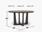 176186001:Riley Round Dining Table, 