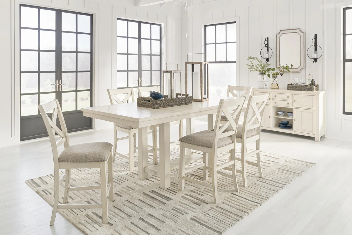 ROBBINS12:Robbinsdale Counter Height Dining Table & 6 Stools, 