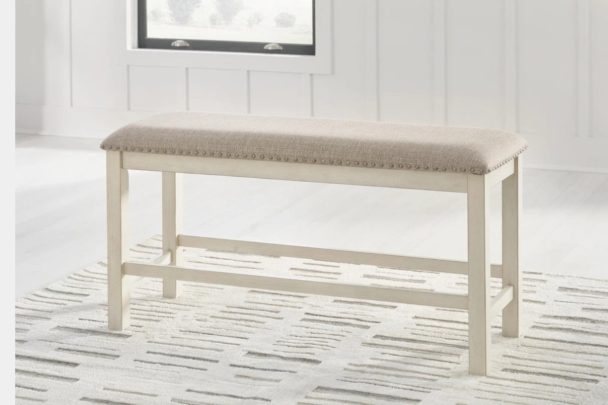 ROBBINS11:Robbinsdale Counter Height Dining Table & 4 Stools & Bench, StyledAngled