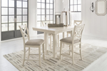 ROBBINS10:Robbinsdale Counter Height Dining Table & 4 Stools, Styled