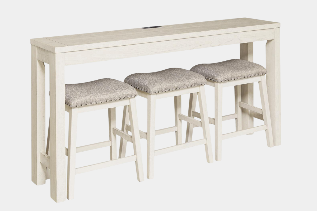 452779228:Robbinsdale Counter Height Sofa Bar Table With Stools, Angled
