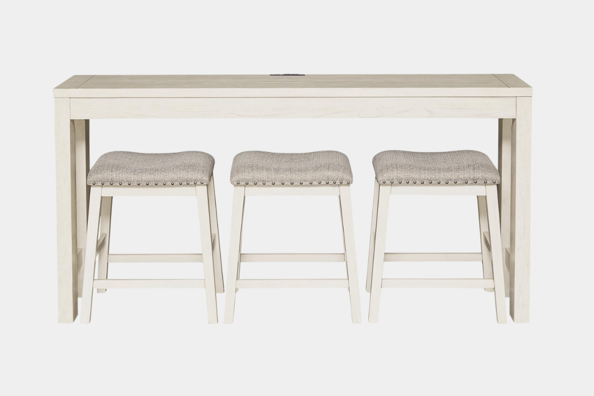 452779228:Robbinsdale Counter Height Sofa Bar Table With Stools, Front