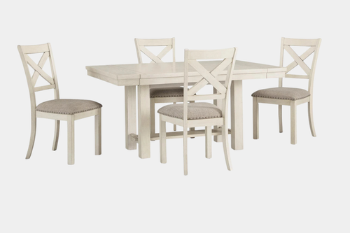 ROBBINS05:Robbinsdale Dining Table & 4 Chairs, Angled
