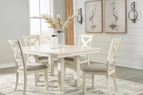 ROBBINS05:Robbinsdale Dining Table & 4 Chairs, Styled