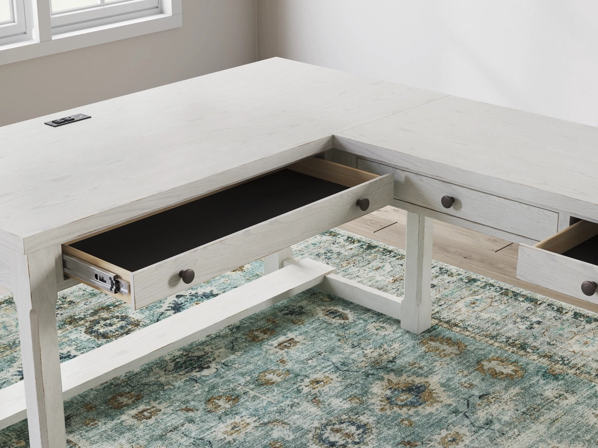 ROBBIND01:Robbinsdale L-Shaped Office Desk, Styled