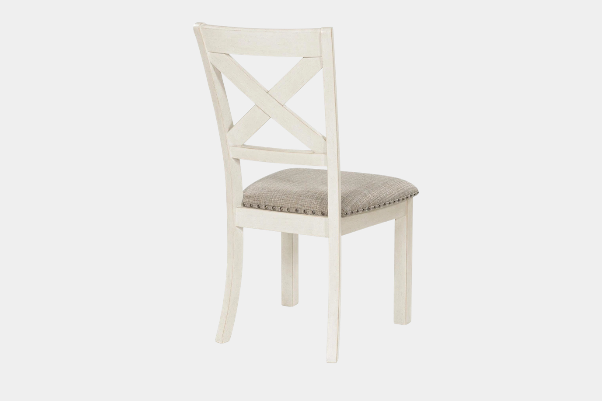 ROBBINS06:Robbinsdale Dining Table & 4 Chairs & Bench, SideBackAngled