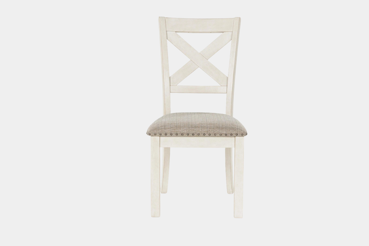 ROBBINS06:Robbinsdale Dining Table & 4 Chairs & Bench, FrontSideBack