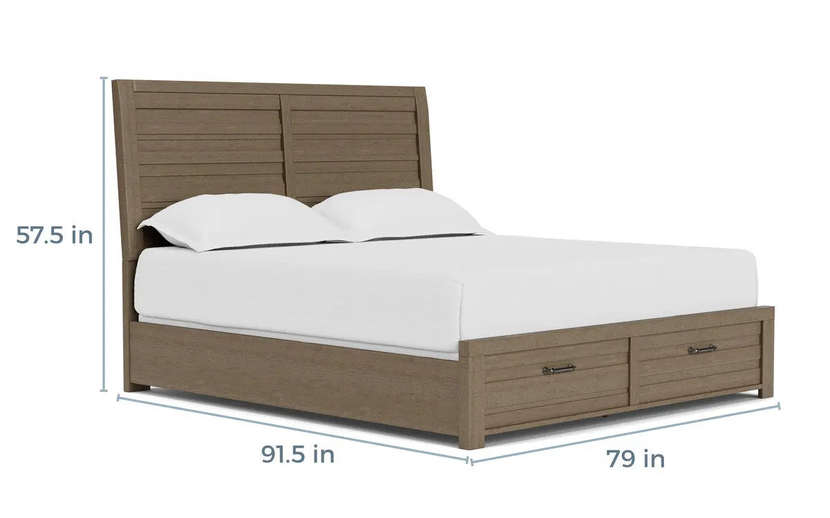RUFGRYCPB:Ruff Hewn Panel Bed, 