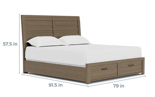 RUFGRYCPB:Ruff Hewn Panel Bed,