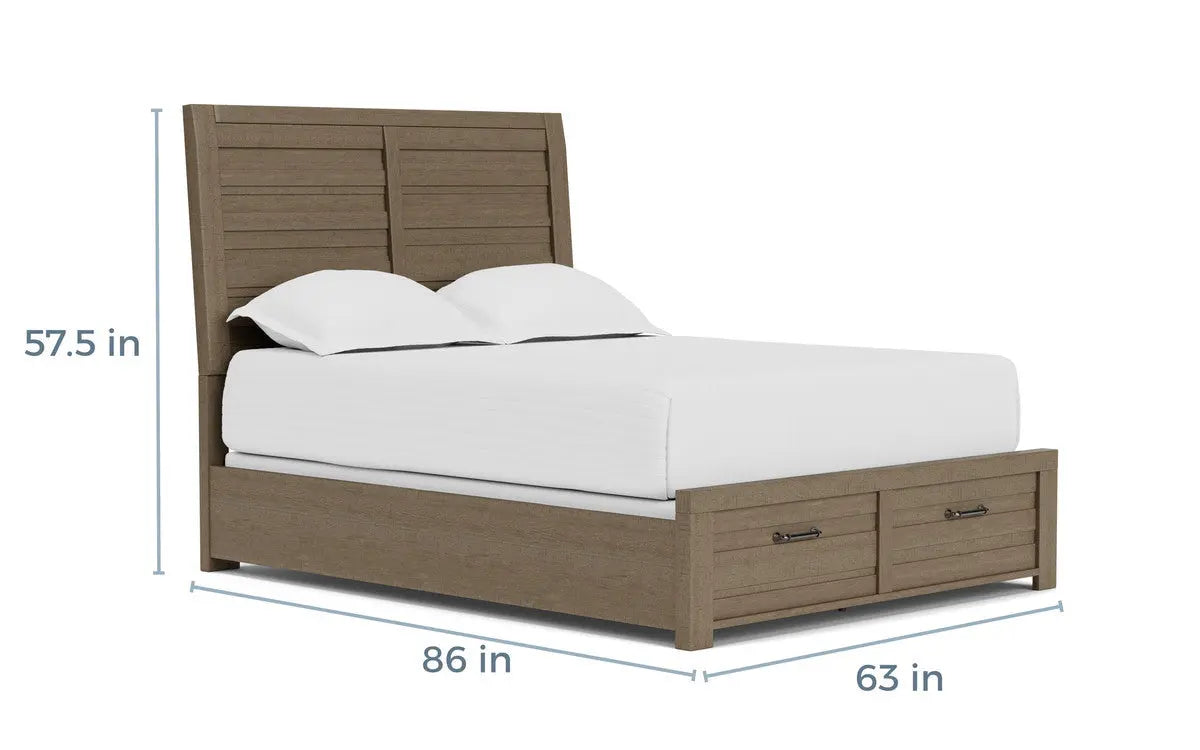 RUFGRYQPB:Ruff Hewn Panel Bed, 