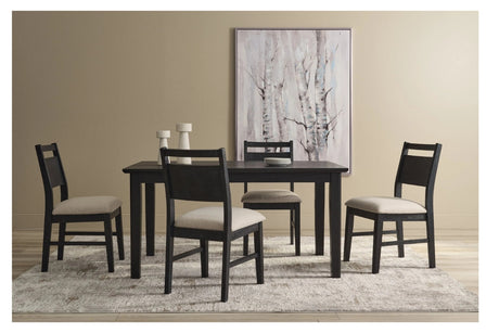 249309302:Sable Crest Dining Table & 4 C, 