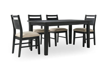 249309302:Sable Crest Dining Table & 4 C, 
