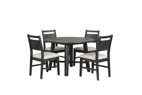 Sable Crest Round Dining Table & 4 Chairs