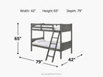 SAMIGRY01:Sami Bunk Bed, 