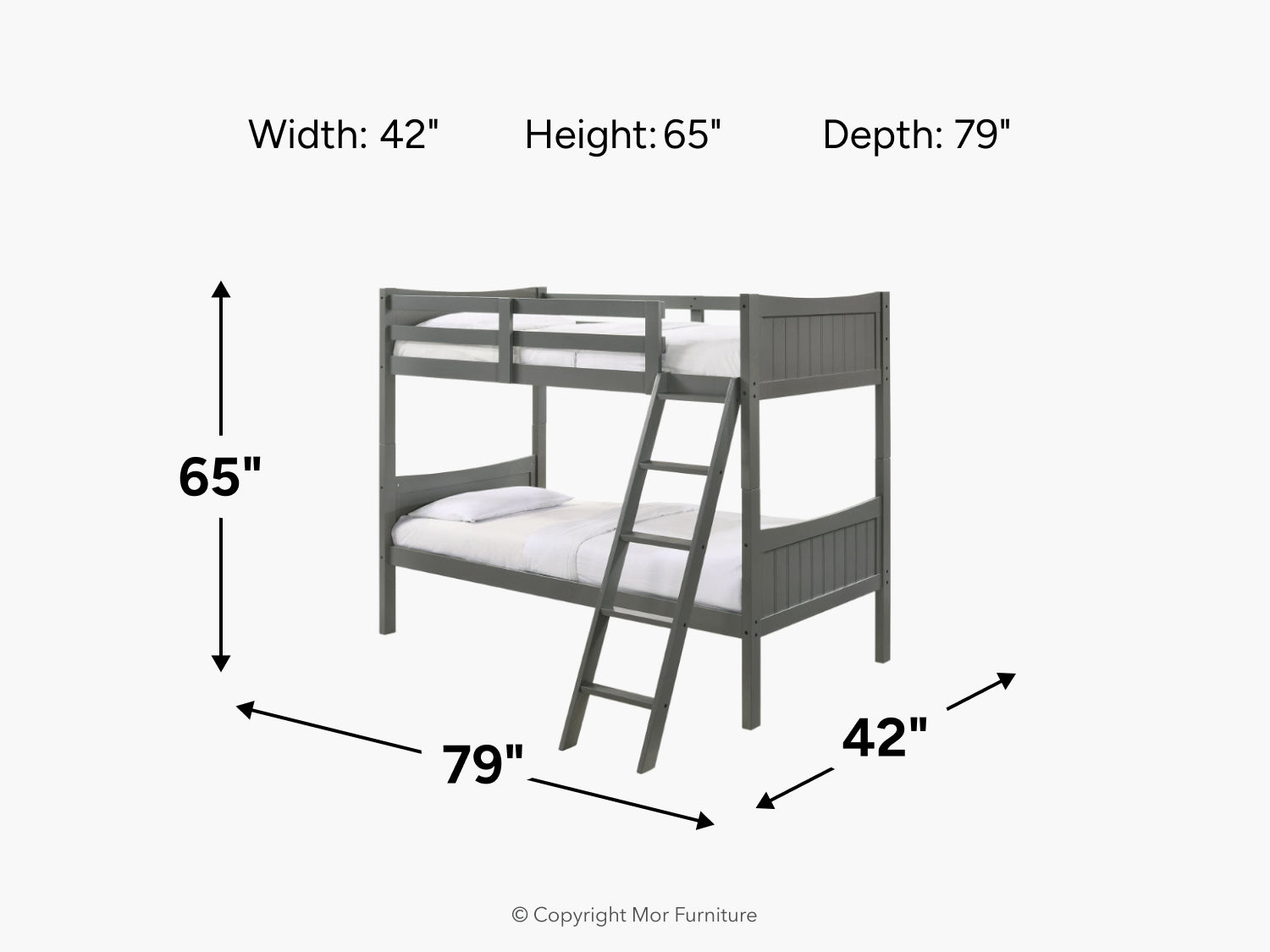 SAMIGRY01:Sami Bunk Bed, 