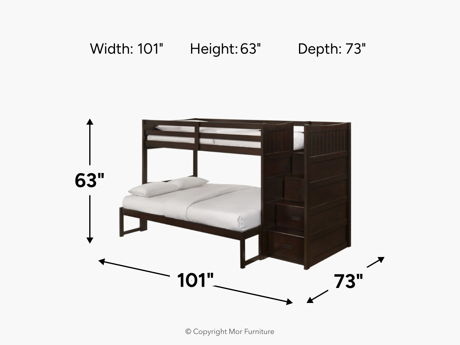 SAMIBRN05:Sami Bunk Bed With Storage Steps, 