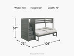 SAMIGRY06:Sami Bunk Bed With Storage Steps, 