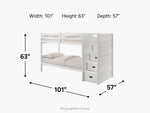 SAMIWHT03:Sami Bunk Bed With Storage Steps, 