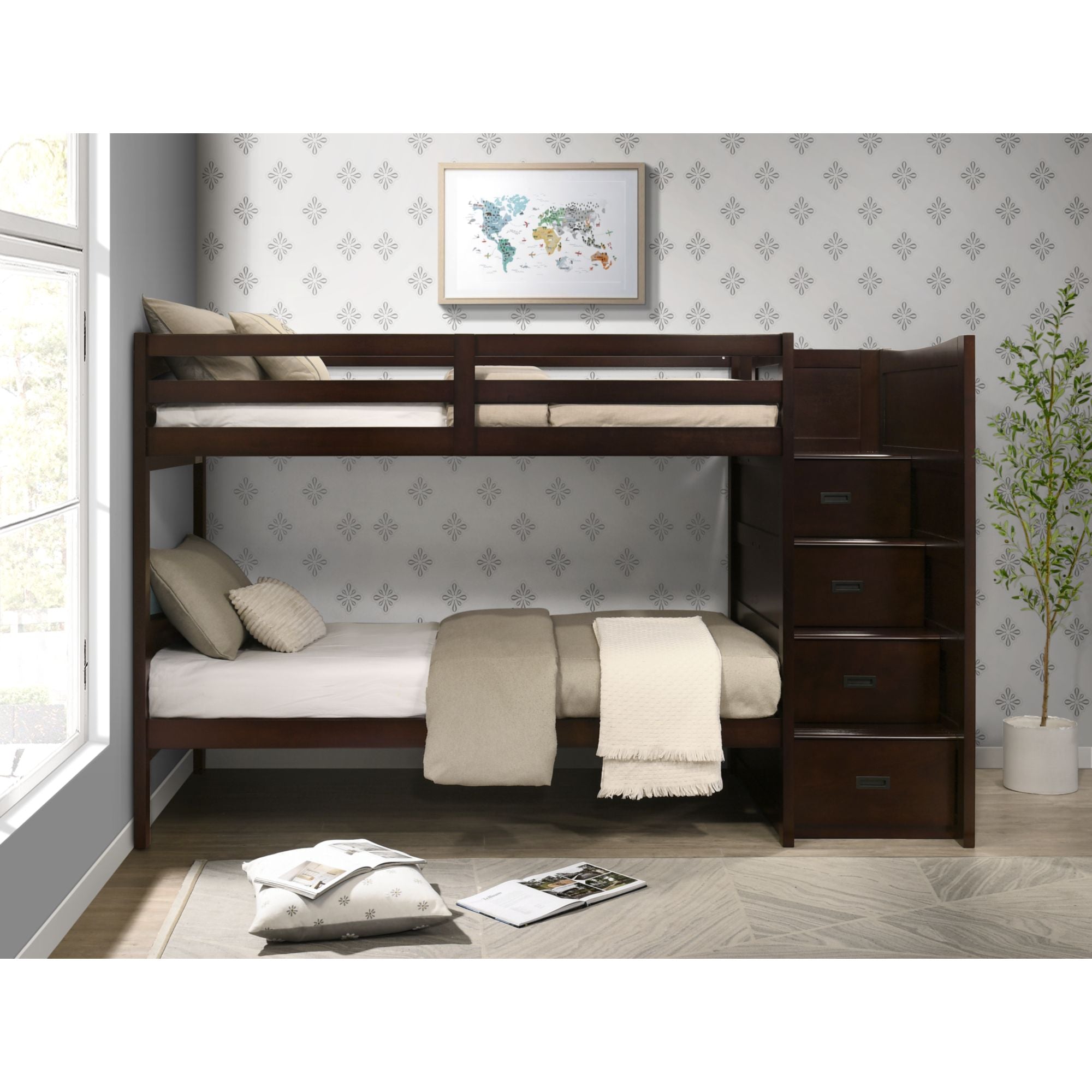 Sami Bunk Bed With Storage Steps | Kids Beds & Bunk Beds | Bedroom