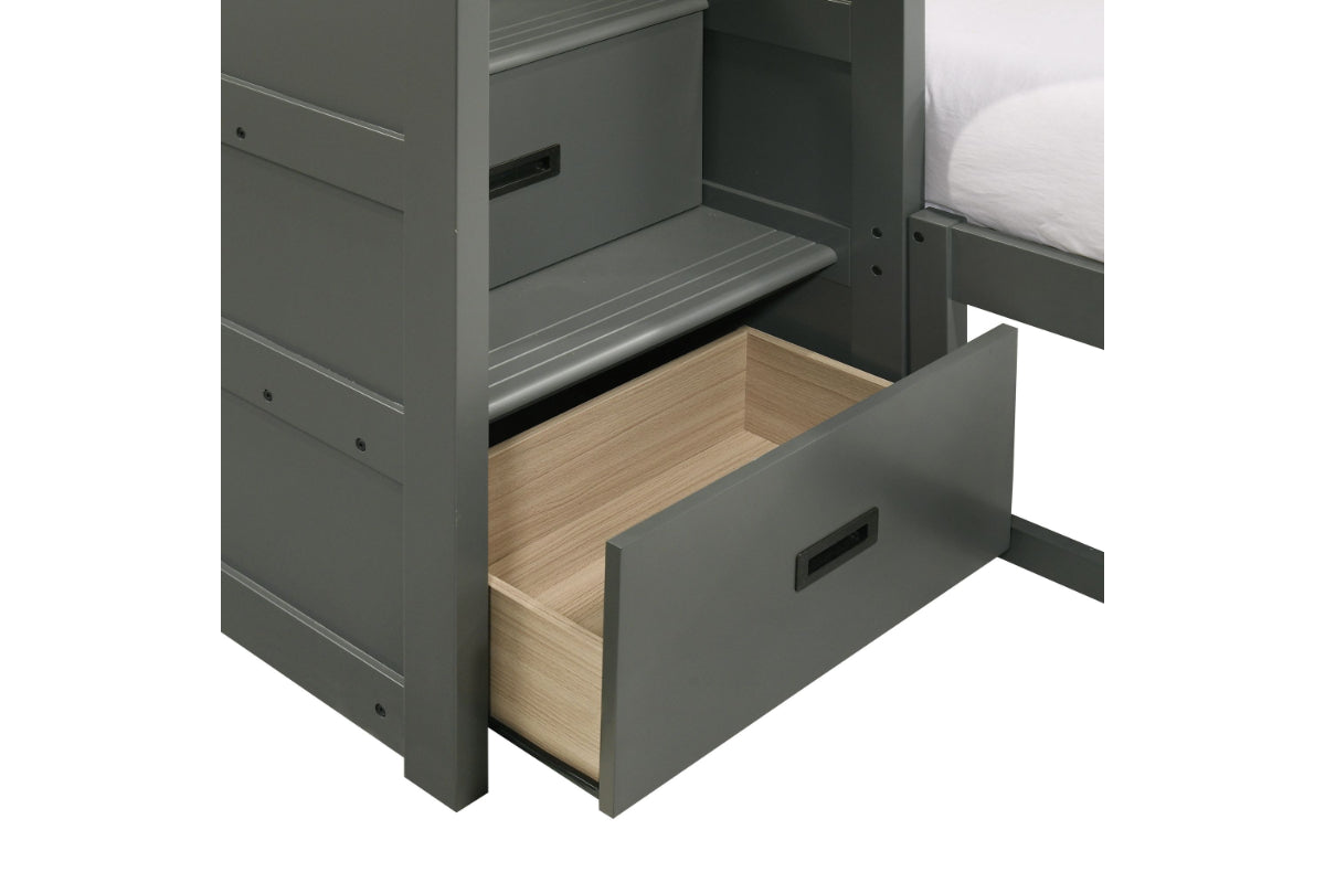 SAMIGRY06:Sami Bunk Bed With Storage Ste, Open